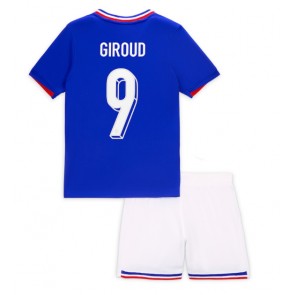 Francie Olivier Giroud #9 Dětské Domácí dres komplet ME 2024 Krátký Rukáv (+ trenýrky)